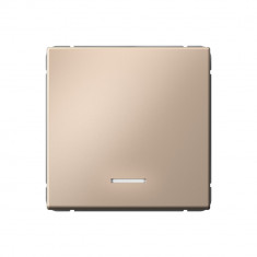 Выключатель одноклавишный Systeme Electric ArtGallery с подсветкой, 10АХ, песочный &mdash; Multielectrika