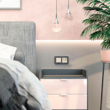 Рамка из стекла на 2 поста Elite графит W0022440 &mdash; Multielectrika