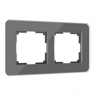 Рамка из стекла на 2 поста Elite графит W0022440 &mdash; Multielectrika