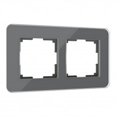 Рамка из стекла на 2 поста Elite графит W0022440 &mdash; Multielectrika