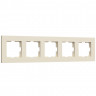 Рамка из поликарбоната на 5 постов Slab айвори софт W0052962
