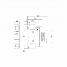 W941M25O/ Контактор модульный 25 A 2NO (1 мод.) W941M25O &mdash; Multielectrika