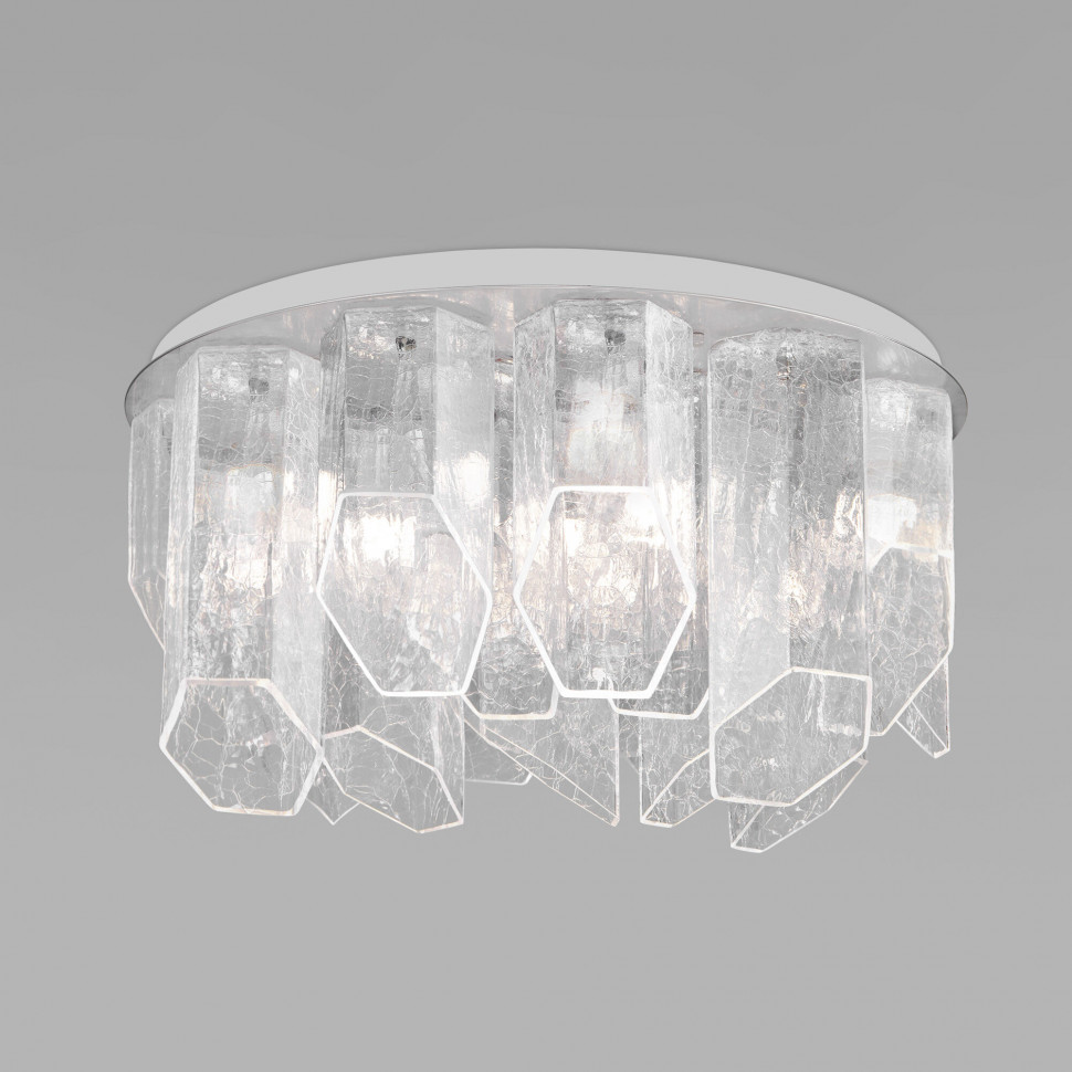 Умный потолочный светильник с плафонами из фактурного стекла 381/10 фото 1 — Multielectrika