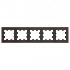 Рамка на 5 постов Systeme Electric AtlasDesign Nature стекло, мокко &mdash; Multielectrika