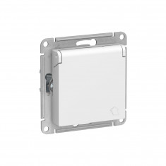 Розетка силовая Systeme Electric AtlasDesign со шторками, с крышкой, 16А, лотос &mdash; Multielectrika