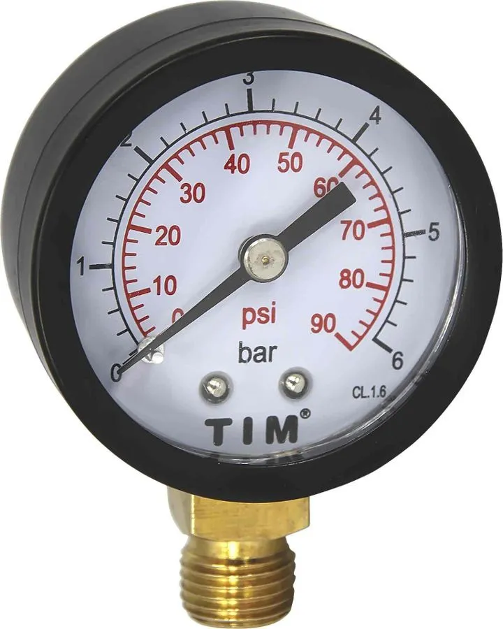 Манометр 1/4" 10бар радиальный Y-50-10bar TIM фото 1 &mdash; Multielectrika