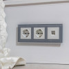 Рамка из стекла на 3 поста Favorit серый W0031115 фото 4 &mdash; Multielectrika
