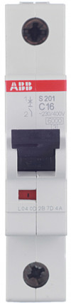 Автомат однополюсный ABB S201 C16 2CDS251001R0164 фото 9 — Multielectrika