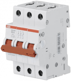 Рубильник 3-полюсный ABB SD203/63 рычаг красный 2CDD283101R0063 &mdash; Multielectrika