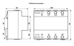 Устройство защиты многофункциональное УЗМ-3-63К AC230В/AC400В УХЛ4 на DIN-рейку 4640016939237 &mdash; Multielectrika