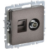 Розетка двойная TV+RJ45 кат.5E IEK Brite РТВ/РК12-БрТБ темная бронза фото 1 — Multielectrika
