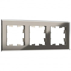 Рамка на 3 поста IEK Brite РУ-3-2-БрД стекло дымчатый &mdash; Multielectrika
