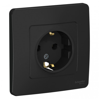 Розетка силовая Systeme Electric Blanca антрацит 16А — Multielectrika