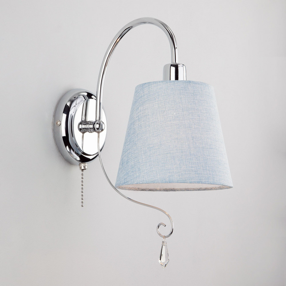 Бра в классическом стиле с абажуром 70096/1 хром фото 1 &mdash; Multielectrika