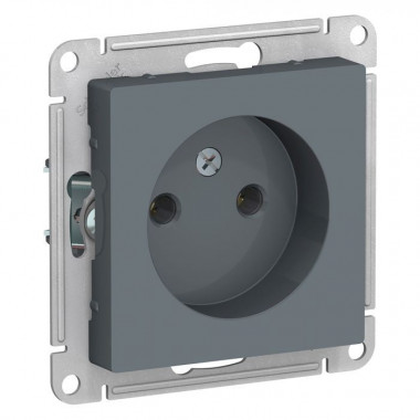 Розетка силовая Schneider Electric Atlas Design без заземления, грифель — Multielectrika