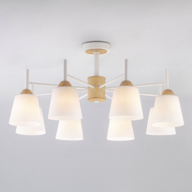 Люстра потолочная с плафонами 70085/8 белый — Multielectrika