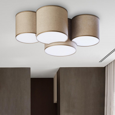 Потолочный светильник с тканевыми абажурами 6592 Mona Nature — Multielectrika