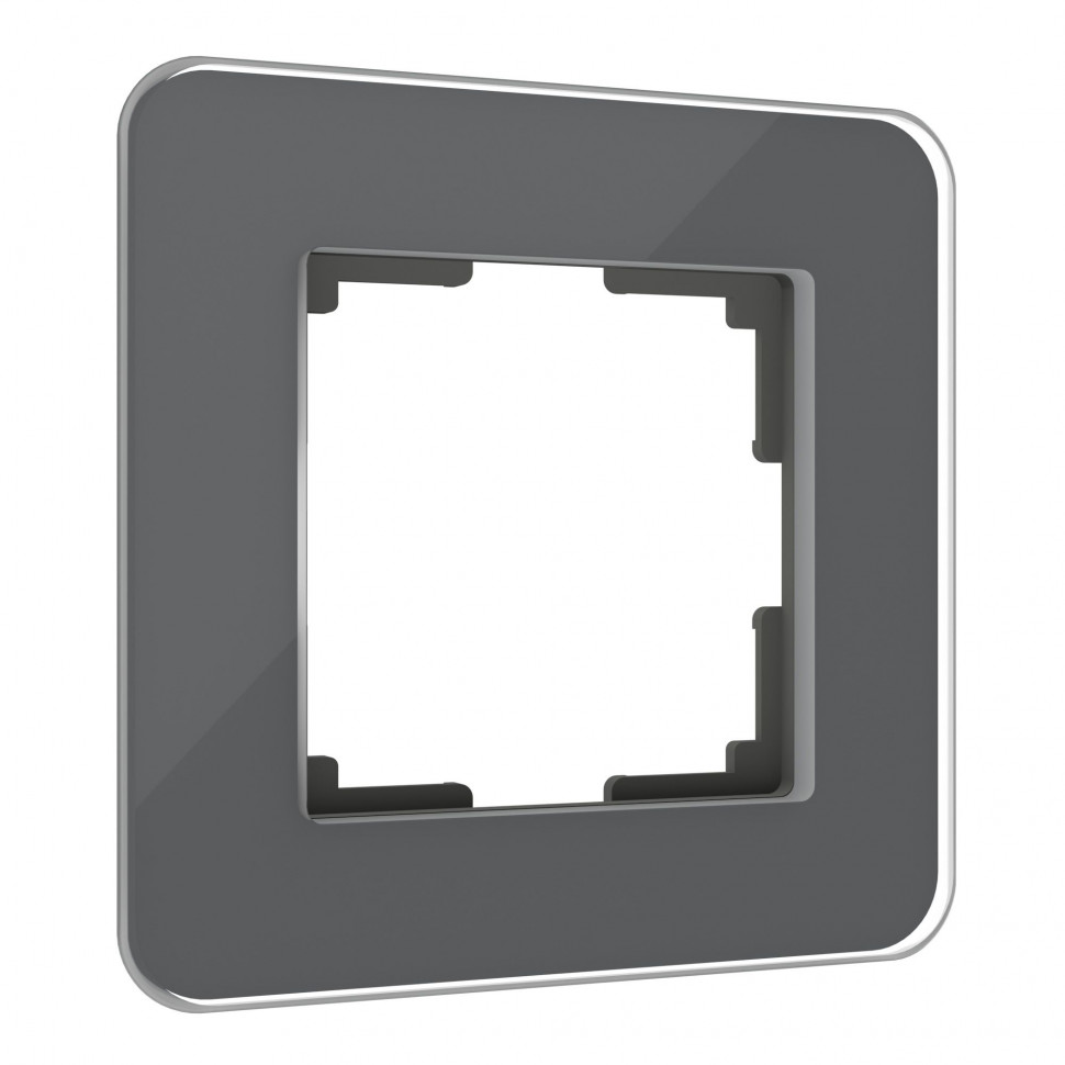 Рамка из стекла на 1 пост Elite графит W0012440 фото 1 — Multielectrika