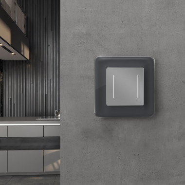 Рамка из стекла на 1 пост Elite графит W0012440 — Multielectrika