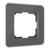 Рамка из стекла на 1 пост Elite графит W0012440 фото 1 &mdash; Multielectrika