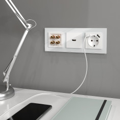 Акустическая розетка (белый) W1185001 &mdash; Multielectrika