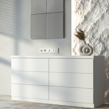 Рамка из поликарбоната на 5 постов Slab белый софт W0052961 — Multielectrika