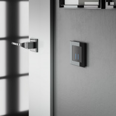 W4520008/ Сенсорный выключатель двухклавишный с подсветкой 1000 Вт (черный) W4520008 &mdash; Multielectrika