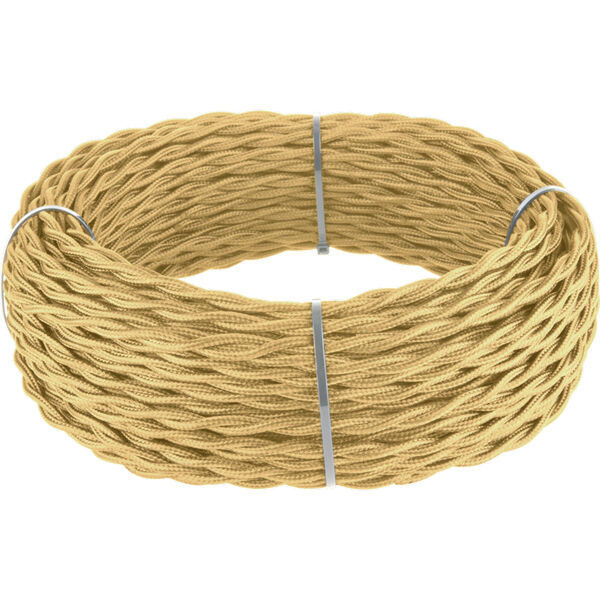 W6453347/ Ретро кабель витой 3х2,5 (золотой песок) под заказ 20 м W6453347 фото 1 &mdash; Multielectrika