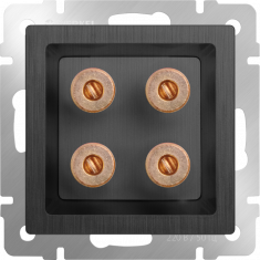 Акустическая розетка (графит рифленый) WL04-AUDIOx4 &mdash; Multielectrika