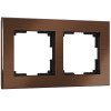 Рамка на 2 поста (коричневый алюминий) W0021714 фото 1 — Multielectrika