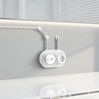 Втулка для вывода кабеля из стены 2 шт. белая ретро W6421101 — Multielectrika