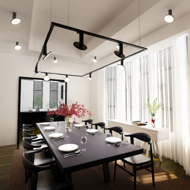 Трековый светодиодный светильник для однофазного шинопровода Brain черный 12W 4200K LTB50 — Multielectrika