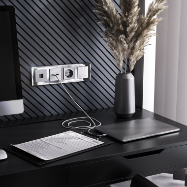 Розетка Ethernet RJ-45 (серебряный) W1181006 — Multielectrika