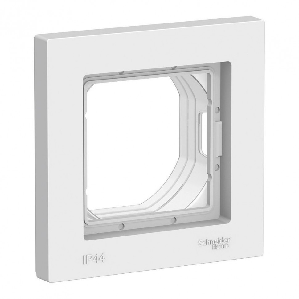 Рамка Systeme Electric AtlasDesign Aqua IP44 на 1 пост, белая фото 1 — Multielectrika