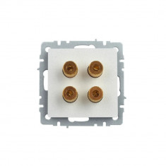 Аудиорозетка 4-местная IEK Brite РА10-БрА алюминий &mdash; Multielectrika
