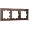 Рамка на 3 поста IEK Brite РУ-3-2-БрТБ стекло темная бронза