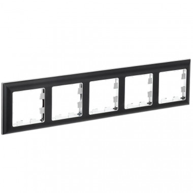 Рамка на 5 поста IEK Brite РУ-5-Бр хром/черный — Multielectrika