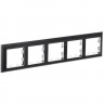 Рамка на 5 поста IEK Brite РУ-5-Бр хром/черный