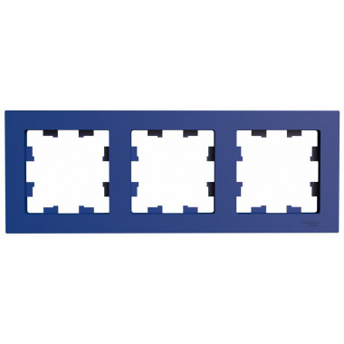 Рамка на 3 поста Systeme Electric AtlasDesign универсальная, аквамарин — Multielectrika