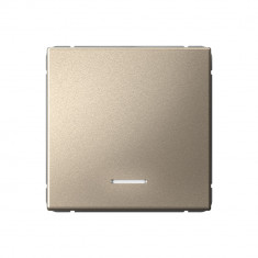 Выключатель одноклавишный Systeme Electric ArtGallery с подсветкой, 10АХ, шампань &mdash; Multielectrika