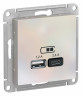 Зарядное устройство USB+Type C Schneider Electric Atlas Design жемчуг
