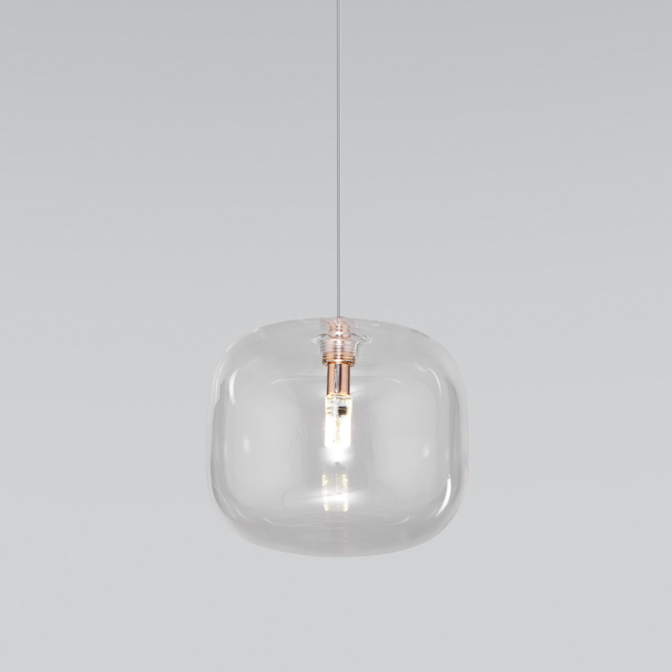 Подвесной светильник со стеклянным плафоном 50129/1 золото фото 1 &mdash; Multielectrika