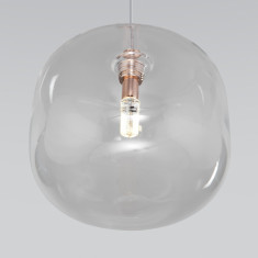 Подвесной светильник со стеклянным плафоном 50129/1 золото &mdash; Multielectrika