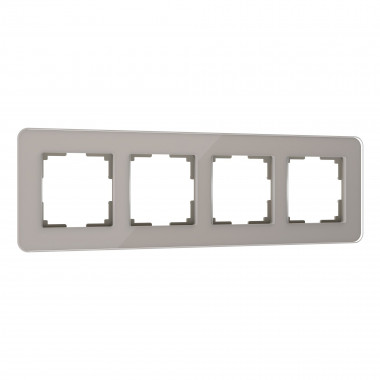 Рамка из стекла на 4 поста Elite дымчатый W0042417 — Multielectrika