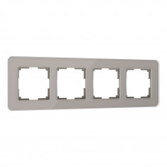 Рамка из стекла на 4 поста Elite дымчатый W0042417 &mdash; Multielectrika