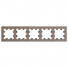 Рамка на 5 постов Systeme Electric AtlasDesign Nature стекло, шампань &mdash; Multielectrika