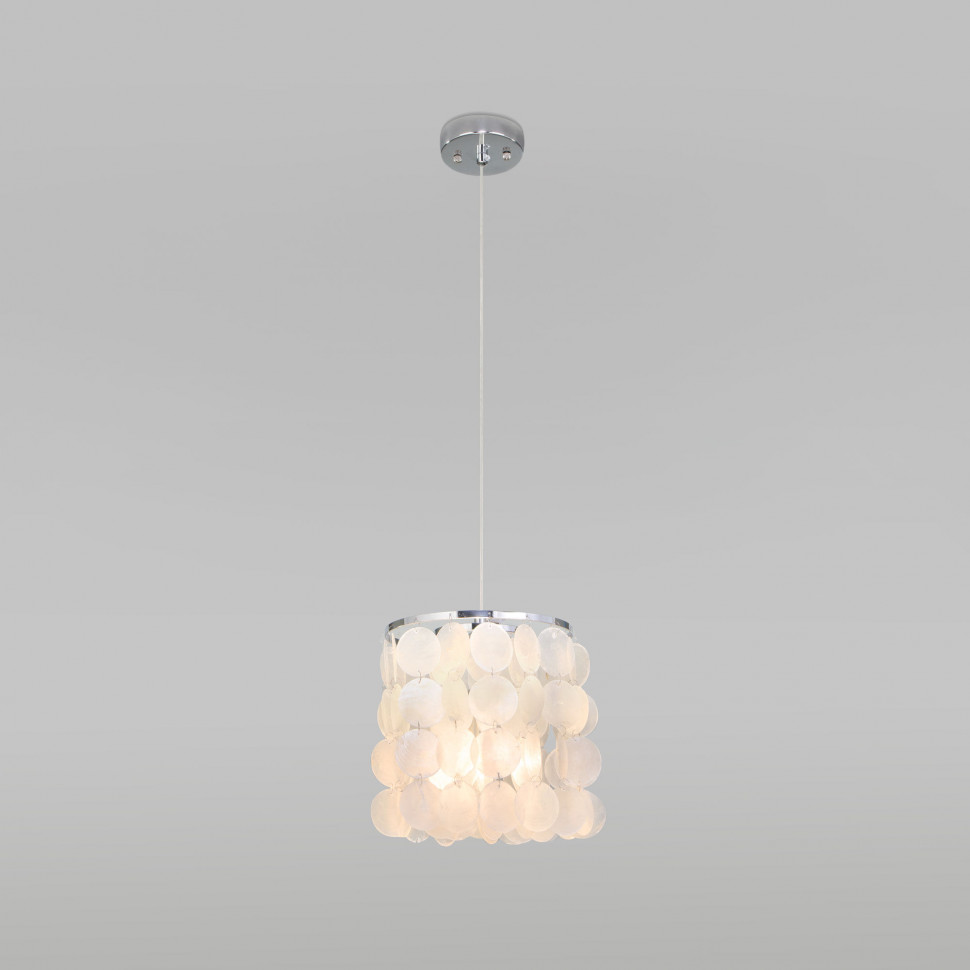 Подвесной светильник с перламутром 60185/1 хром/перлаиутр фото 1 — Multielectrika