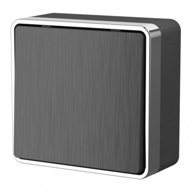 Выключатель одноклавишный Gallant графит рифленый W5010004 &mdash; Multielectrika