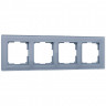 Рамка из стекла на 4 поста Favorit серый W0041115