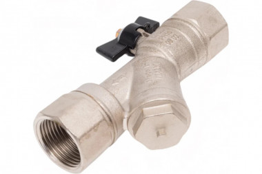 Kран шаровой для воды Bugatti с фильтром, Rp1" DN20 PN20 741 07410004 &mdash; Multielectrika